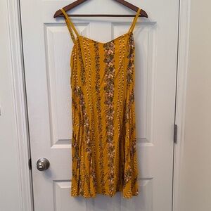 Old Navy Yellow Floral Midi Dress